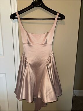 Gianni Bini Addison Rose Pink Satin Mini Dress